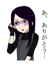 A girl does survival game sticker #4257843