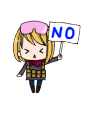 A girl does survival game sticker #4257845