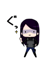 A girl does survival game sticker #4257848