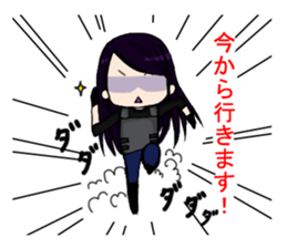 A girl does survival game sticker #4257855