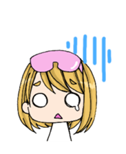 A girl does survival game sticker #4257857