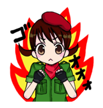 A girl does survival game sticker #4257862