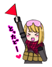 A girl does survival game sticker #4257863