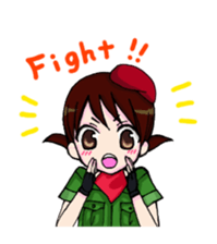 A girl does survival game sticker #4257864