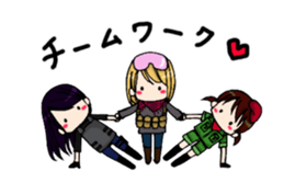 A girl does survival game sticker #4257865