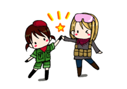 A girl does survival game sticker #4257866