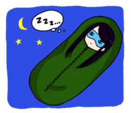 A girl does survival game sticker #4257879