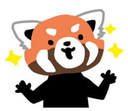 kawaii lesser panda sticker #4257881