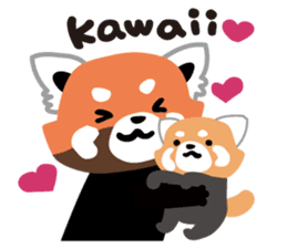 kawaii lesser panda sticker #4257882