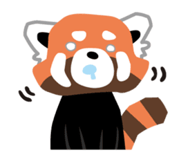 kawaii lesser panda sticker #4257895
