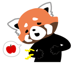 kawaii lesser panda sticker #4257900