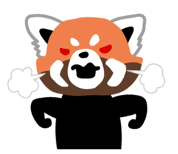 kawaii lesser panda sticker #4257901