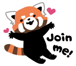 kawaii lesser panda sticker #4257910