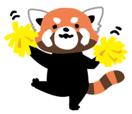 kawaii lesser panda sticker #4257913