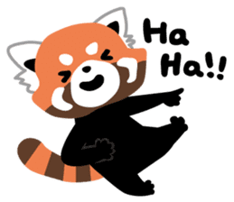 kawaii lesser panda sticker #4257915