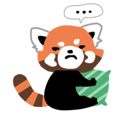 kawaii lesser panda sticker #4257916