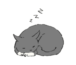 Tail Corgi and black cat and its friends sticker #4258090
