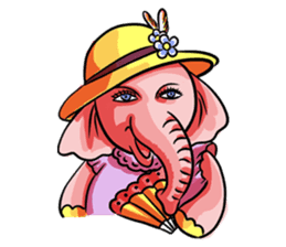 Girl elephant sticker #4260041