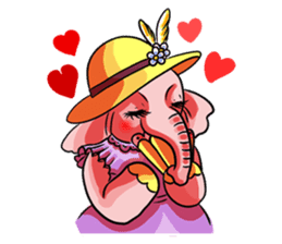 Girl elephant sticker #4260046