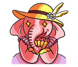 Girl elephant sticker #4260047