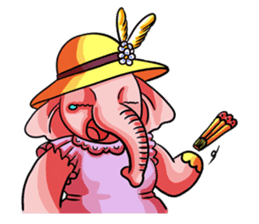 Girl elephant sticker #4260048