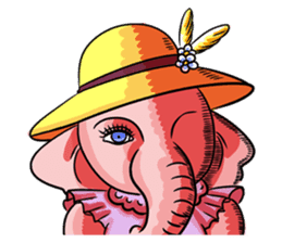 Girl elephant sticker #4260049