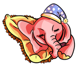 Girl elephant sticker #4260052