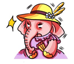 Girl elephant sticker #4260054