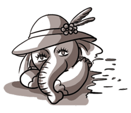 Girl elephant sticker #4260055