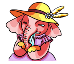 Girl elephant sticker #4260057
