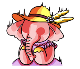 Girl elephant sticker #4260058