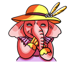 Girl elephant sticker #4260062