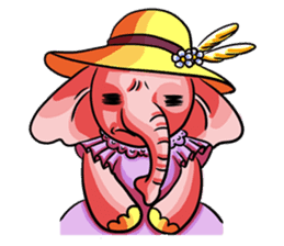 Girl elephant sticker #4260063