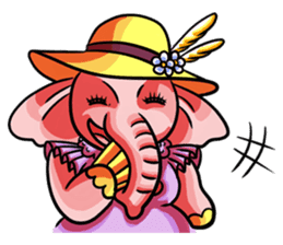 Girl elephant sticker #4260066