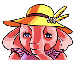 Girl elephant sticker #4260067