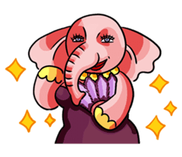 Girl elephant sticker #4260069