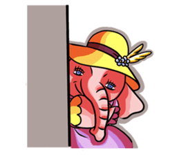 Girl elephant sticker #4260074