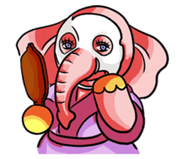 Girl elephant sticker #4260076
