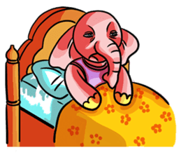 Girl elephant sticker #4260078