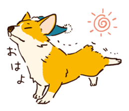 Corgi Tea Time sticker #4261328