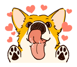 Corgi Tea Time sticker #4261340