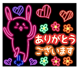 Rabbit of the outstanding neon sticker #4262365