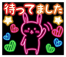 Rabbit of the outstanding neon sticker #4262366