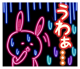 Rabbit of the outstanding neon sticker #4262382