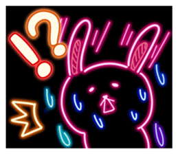 Rabbit of the outstanding neon sticker #4262389
