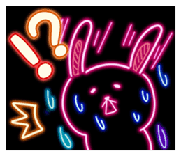 Rabbit of the outstanding neon sticker #4262389
