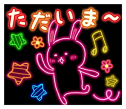Rabbit of the outstanding neon sticker #4262390