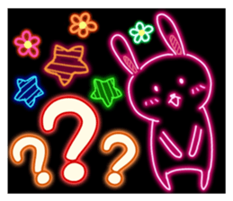 Rabbit of the outstanding neon sticker #4262395