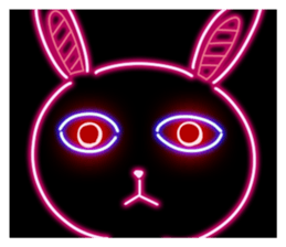 Rabbit of the outstanding neon sticker #4262399