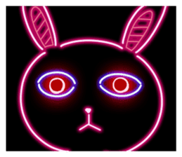 Rabbit of the outstanding neon sticker #4262399